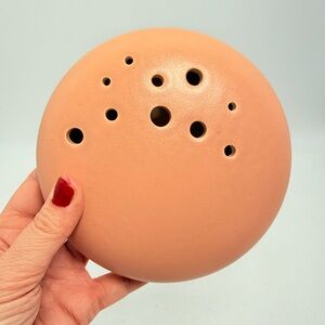 Bloomon Round Terracotta Vase with Holes for single stem flowers, frog vase